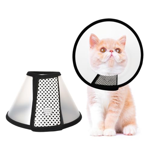 ZeyZoo Cat Cone, Efficient Pet Cone Cat Recovery Collar Soft, Adjustable...