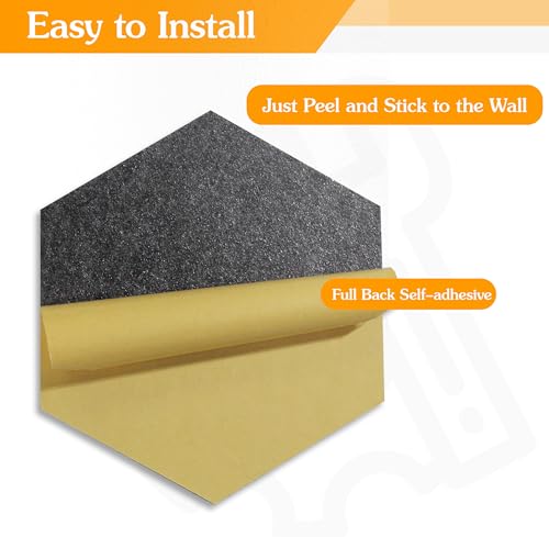 Image of Acoustic Panels, Magrowill 12-Pack Soundproof Wall Panels 12 X 10 X 0.4 Inches, Sound Absorbing Panels with Full Self-Adhesive, Interior Wall Decor Felt Tiles Board