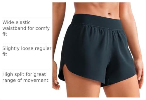 Image of CRZ YOGA Mid Waisted Split Running Shorts 4 inch