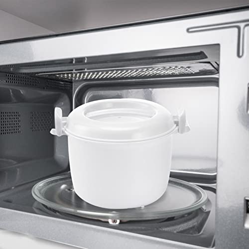 Sherchpry Microwave Rice Cooker Plastic Microwave Pressure Cooker With Locking Lid Instant Fast Cookware For Cooking Steaming White #TOP1