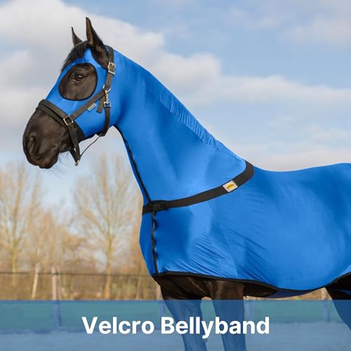 Image of RESISTANCE Premium Horse Sleazy Full Body Slicker with Zipper Face & Forelock Saver Horse Care Sheet