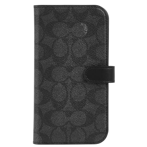 Coach Wallet Folio iPhone 15 Pro Case, Compatible with MagSafe - Signature Charcoal - image 7