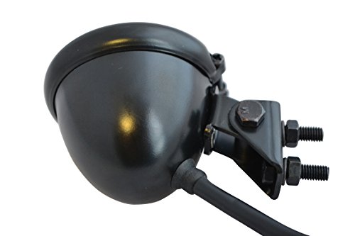 Motorrad LED Stop Rücklicht - Homologated - Glänzend Schwarz mit Rot Gläser für Cafe Racer, Scrambler, Maßgefertigt Projekt