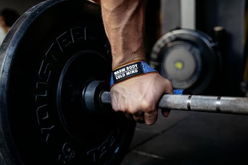 Image of WARM BODY COLD MIND V2 Lifting Wrist Straps for Weightlifting - Hand Straps for Powerlifting, Weight Lifting, Bodybuilding Functional /Cross Training, Deadlift Gym Bar, Cotton