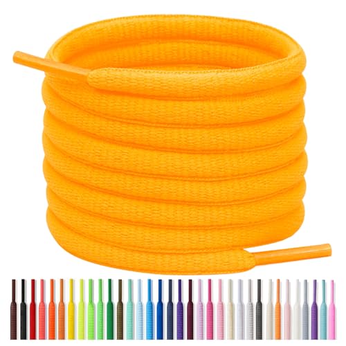 Image of Handshop 1 /4 inch Oval Athletic Shoelaces 24 inch-72 inch in 22 Colors Half Round Shoe Laces