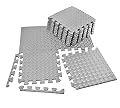 VViViD Gray Interlocking EVA Foam Floor Mat Tile Pack - 12 sq. ft.