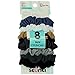 Scunci Effortless Beauty Mini Scrunchies No-damage Assorted Denim-Colors Elastics 8 Count, Ponytailers