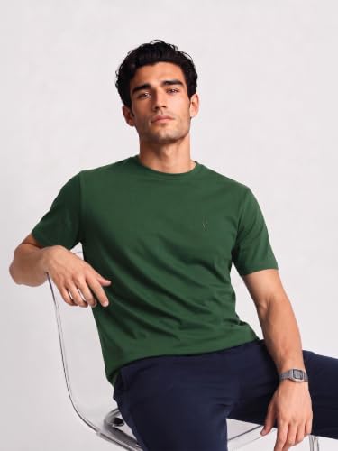 Image of Van Heusen Men's Crew Neck T-Shirt - Soft & Breathable Cotton | Regular Fit | Comfortable Everyday Casual Wear | Short Sleeves | Summer Favorite |Solid Colors | Style 60052