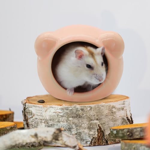 Niche en céramique pour hamster de qualité supérieure, abri chic orange - 7
