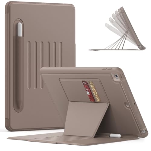 Étui intelligent iPad 9e génération 10,2 pouces folio magnétique avec porte-crayon intégré doré
