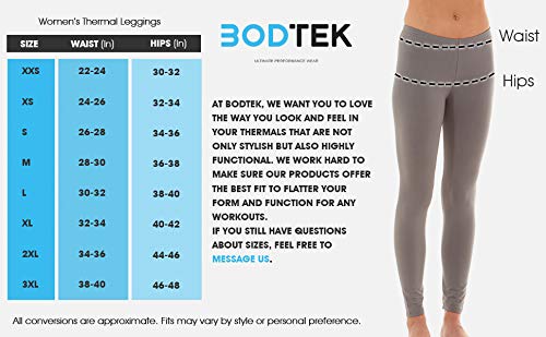 Bodtek Women’s Thermal Underwear Pants Premium Long Johns Fleece Lined Base Layer Bottom (Grey, Medium) #TOP5