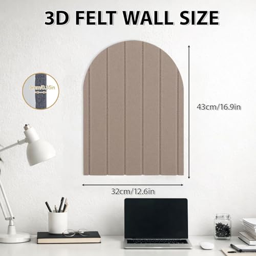 Paneles de pared 3D autoadhesivos y tablón de anuncios de fieltro anticolisión para hogar 3