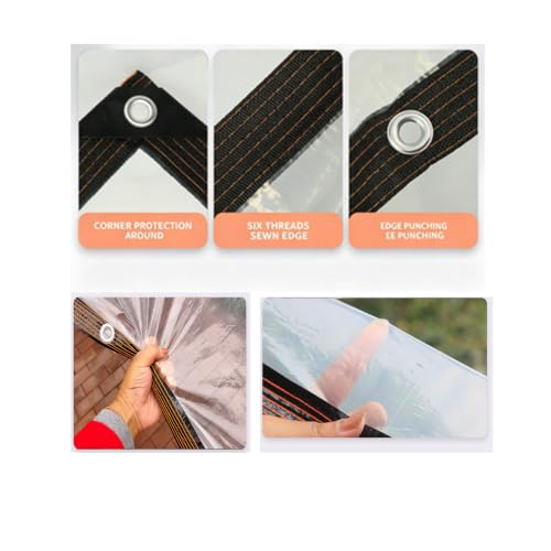 Lona impermeable transparente plegable de 2x2 para mascotas y obra 6