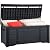 YITAHOME 120 Gallon Large Outdoor Storage Deck Box with Cushion, Waterproof Cushion Storage Bench with Lockable Lid for Patio, Pool Supplies, Garden Tools, Resin, Black