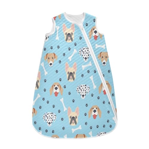 Kigai Cute Dogs Baby Sleep Sack Wearable Blanket Sleeping Bag 2-Way Zipper Soft Swaddle Transition Sack