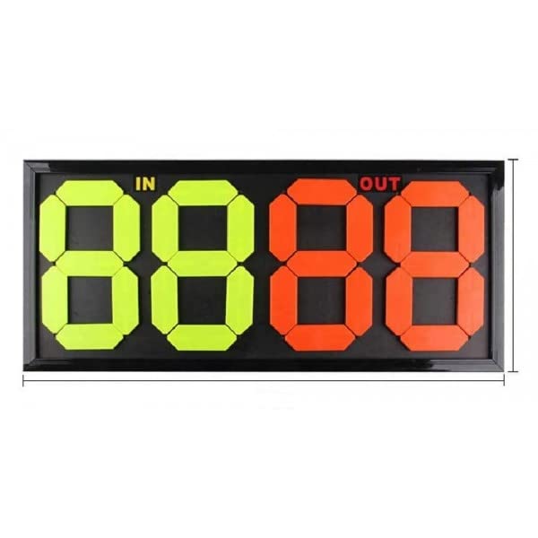 Trade Shop - Tabellone Sostituzione Portatile Arbitro Partita di Calcio Display 83x38 Cm