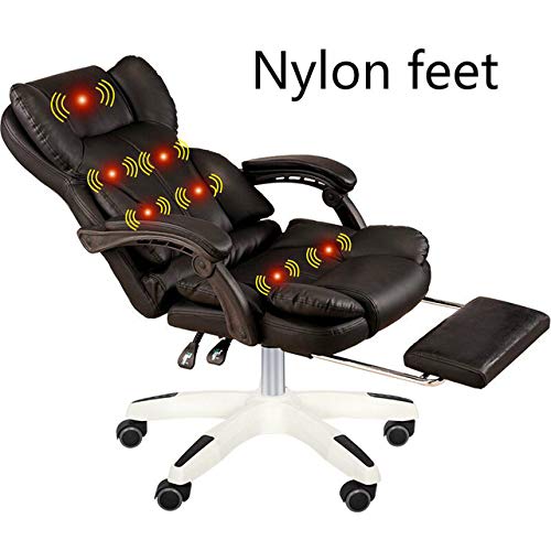 ZLAHY E-sports chair Fashion Computer Chair Smooth Curve Massage Chair Home Office Boss Chair Thicker Rotating Seat Leather Office Chair,A1