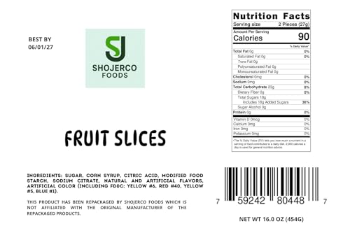 Dulces surtidos de frutas, azúcar, 1 lb miniatura 2