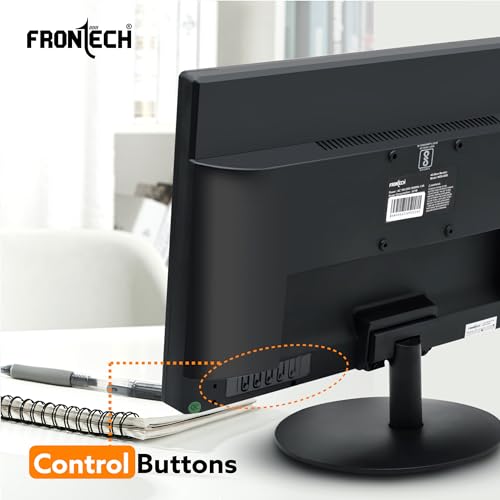 Image of FRONTECH 18.5 Inch HD LED Monitor | Refresh Rate 75 Hz, 1366 x 768 Pixels | Slim & Stylish Design with 220 Nits Brightness | HDMI & VGA Ports, Built-in Power Supply (MON-0006,Black)