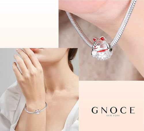 Image of GNOCE Cute Animal Collection Charms 925 Sterling Silver Pendant Dangle Bead Charm Fit for Bracelets and Necklaces, Hand-Finished Keepsake Jewelry Gift for Women, Girls, Mother, BBF