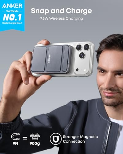 Anker 622 Magnetic Power Bank, 5,000mAh Foldable Wireless Portable Charger - image 2