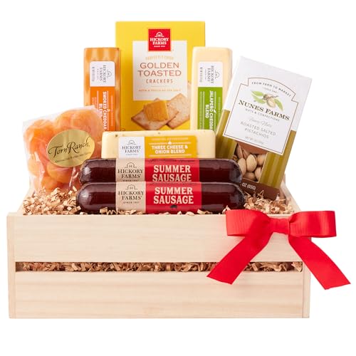 Hickory Farms Farmhouse Meat and Cheese Gift Basket | Charcuterie...
