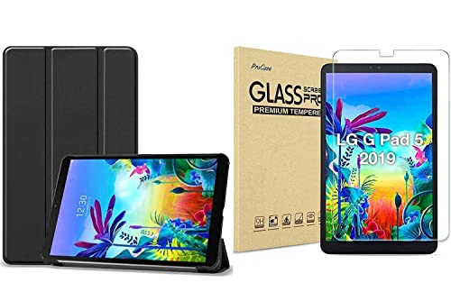ProCase Amazon ProCase LG G Pad 5 10.1 inch FHD Slim Case (Black) Bundle with LG G Pad 5 10.1 Screen Protector 2019
