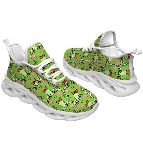 Women Frog Shoes Custom Sneakers Add Name Running Shoes Lightweight Walking Tennis Shoes Gifts for Men Women3