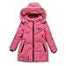 Lengender 2021 Nuovo Piumino Invernale per Bambini Ragazze Giacca Spessa Cappuccio Antivento Morbido Cuscino Giacca Pelliccia (150, Rosa)