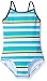 Kanu Surf Little Girls' Bridget Stripe 1-Pc Swimsuit, Aqua, 6