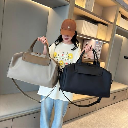 Gym Bag Female Yoga Storage Business Travel Luggage Trip Bag Workout Overnight Carry on Bag for Travel(Brown)3