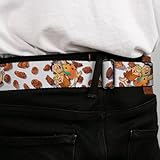 The FlintstonesBelt, Seatbelt Buckle Belt, Cocoa Pebbles Fred and Barney Pose and Cereal White Browns, Adjustable, Multi-color, 1.0" Wide - Fits Pant Size 20-36 - Image 4