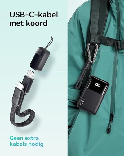 INIU Ultra Slim 10000mAh Power Bank, 45W PD3.0 QC4.0 Snelladen, USB-C Draagbare Oplader, Mobiele Telefoon Externe batterij voor iPhone 16 15 14 13 12 Pro Max iPad Air Mini Samsung Galaxy S24 S23 etc - Afbeelding 6