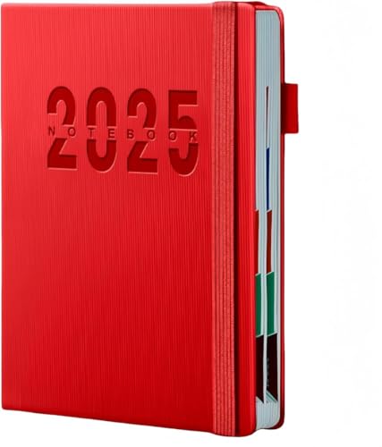 PASUNY手帳 2025 1月始まり A5 スケジュール帳 システム200枚 400ページ 日記帳 ビジネス (I)