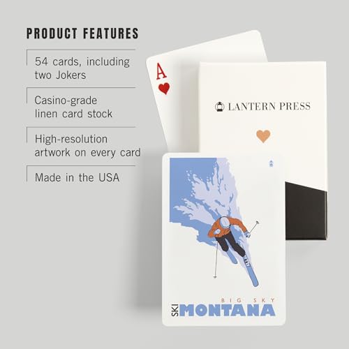 Baraja Póker Estilo Esquiador, 52 Cartas miniatura 3