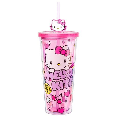 Silver Buffalo Sanrio Hello Kitty Kawaii Cute Hearts...
