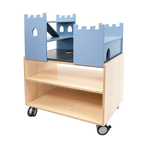 Ehring Markenmöbel Spielburg Konrad Ritterburg Aufsatz aus Holz mit Schrankwagen für Kinder