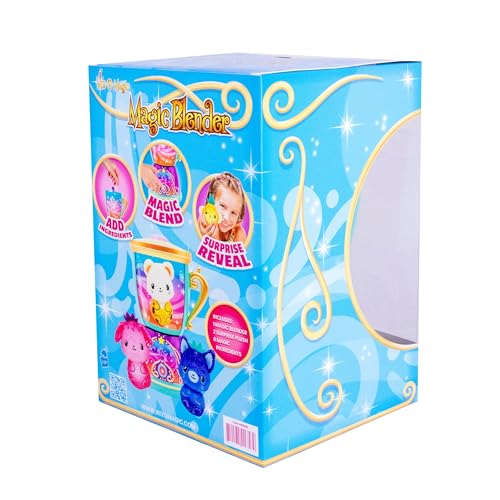 Wiz-O-Magic Surprise Blender Toy with Lights & Sounds – Spin & Mix to Reveal 2 Plush Pets – Interactive Pretend Play Kitchen Toy – Collectible Surprise Gift for Kids Ages 4-8