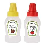A prueba de fugas: vienen con una tapa de rosca para asegurar que tus salsas permanezcan en la botella y que las tapas permanezcan en la botella cuando aprietas.