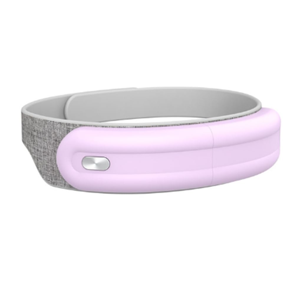 Masajeador de Cabeza EléCtrico, VibracióN, CompresióN Caliente, Masaje con Bolsa de Aire, Alivia el Dolor de Cabeza, Bluetooth, MúSica, Terapia de RelajacióN (Rosa)