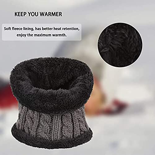 Image of Woolen Winter Cap with Neck Scarf for Boys and Girls /Kids Winter Cap (Age 5-14 Years)