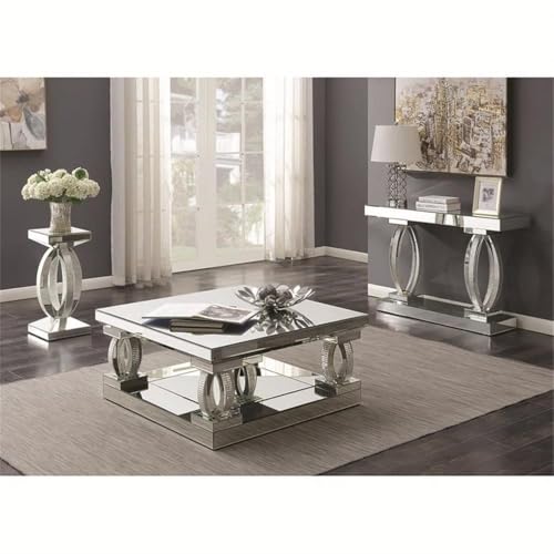 Pemberly Row PR-4753-1926881 End Table Coffee Accent Table Square In Wood thumb #4