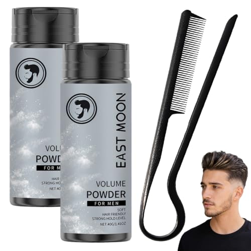 EIH1 2 Piezas Polvo Voluminizador Para El Cabello + Peine Texturizante, Con Efecto Mate, Para Eliminar El Exceso De Sebo, Peinado De Larga DuracióN, Cuidado Para Hombres