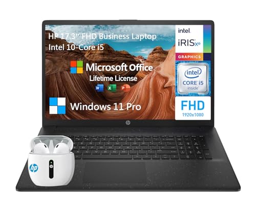 HP 17C`m[gp\R, FHD IPS 17.3m[gp\R, Intel Core i5, 64GB RAM, 2TB SSD, Microsoft Office Lifetime, Windows 11 Pro, 10L[eL[pbhB
