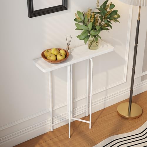 Consola estrecha estilo granja con diseño funcional para decoración de salón 2