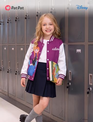 Image of Disney Girl & Boy Varsity Bomber Jacket Fall Sweatshirt Toddler to Big Kid
