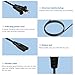9.8FT Sewing Machine Power Cord,FNKTQL AC Power Cord Cable,2-Prong Power Cord Compatible with Brother, Singer, Bernina, Baby-Lock, Viking, Pfaff Sewing Machine
