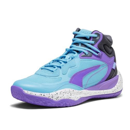 PUMA Men's Playmaker Pro Basketball Shoes, Jet Black-White, 94