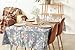 monkey house - Tovaglia da tavola, Tovaglia rettangolare, Tovaglia cucina, tessuto disegno stampato, Tovaglia tavolo da pranzo, disponibile X6 e X12 (X6 Posti (140x180 cm), Flowers Grigio) (tov-1)