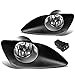 For Yaris Pair of Bumper Driving Fog Lights + Bezel + Wiring Kit + Switch (Clear Lens)